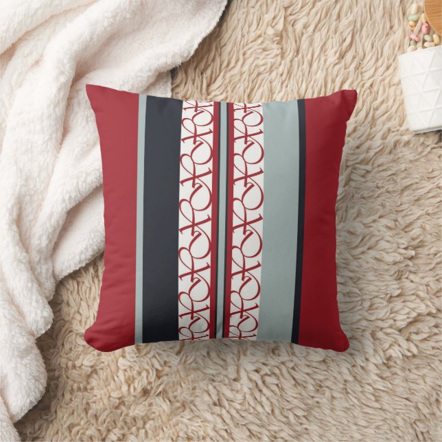 Red, White and Black Classy Cushion (Blanket)