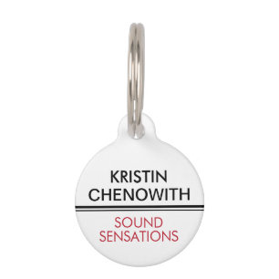Red, White, and Black Key Ring Performer Bag Tag