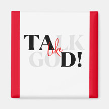 Red, white and black magnet