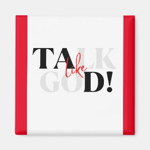 Red, white and black magnet