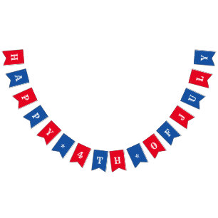Red White and Blue 4th of July Party Bunting
