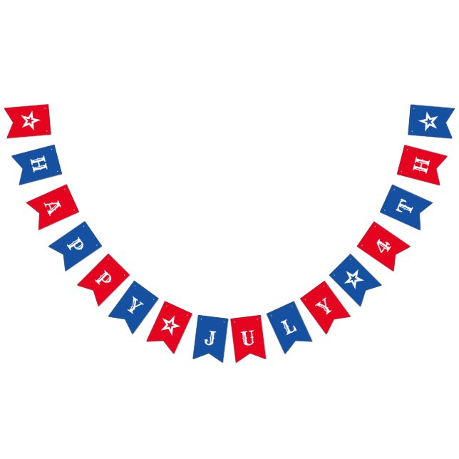 Red White and Blue 4th of July Party Bunting (All)