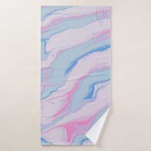 RED WHITE AND BLUE ABSTRACT PAINTING BATH TOWEL