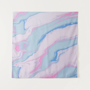RED WHITE AND BLUE ABSTRACT PAINTING TAPESTRY