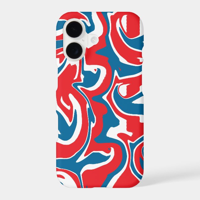 Red white and blue abstract pattern       (Back)