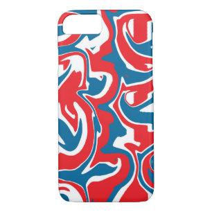 Red white and blue abstract pattern       iPhone 8/7 case