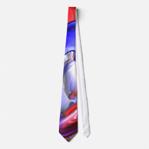 Red, White and Blue Abstract Tie