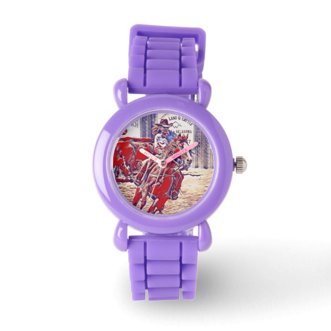 Red White and Blue All American Barrel Racer Watch (Front)
