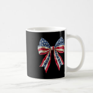 Red White And Blue American Coquette Bows Funny 4t Coffee Mug
