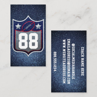 Red White and Blue American Football Team Sports Business Card