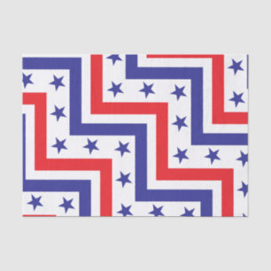 Red White and Blue American July 4 Party Tissue Paper