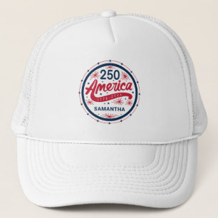 Red White and Blue America's 250th Anniversary Trucker Hat