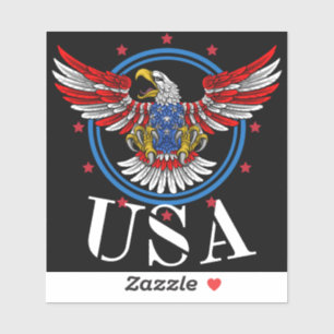 Red White and Blue Bald Eagle USA Patriotic