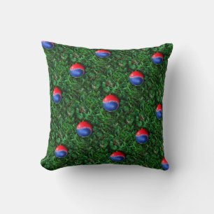 Red White and Blue Baseball Cushion