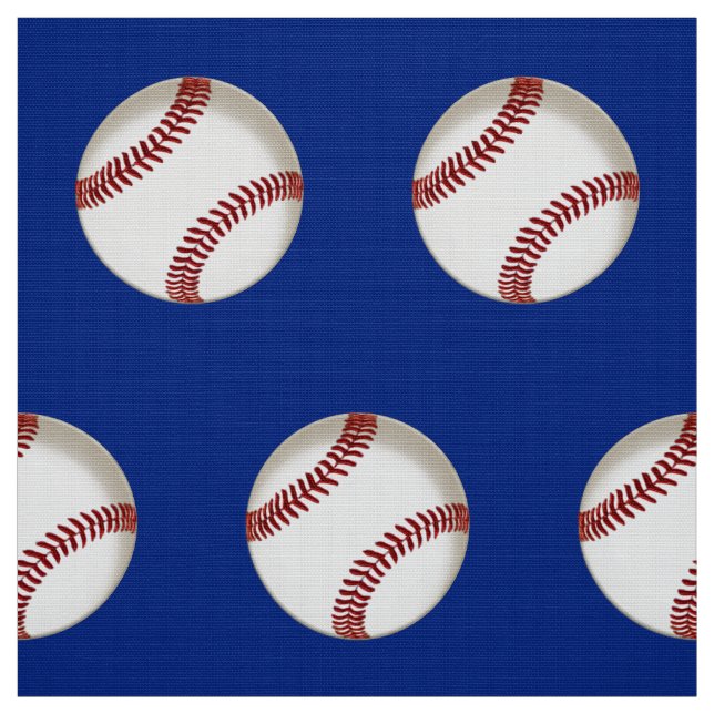 Red White and Blue Baseball Fabric by the Yard (Swatch)