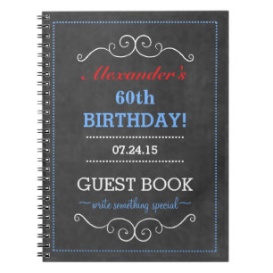 Red White and Blue Birthday Party Guest Book