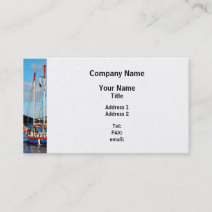 Red, White and Blue Boat at St. Thomas - Platinum Business Card
