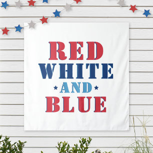 Red White and Blue Bold Patriotic Tapestry
