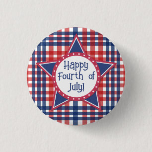 Red, White and Blue Cake Pop 3 Cm Round Badge