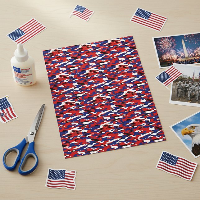 Red white and blue camo (Creator Uploaded)