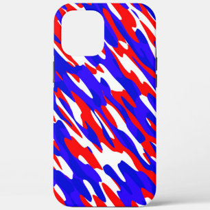 red white and blue camo iPhone 12 pro max case
