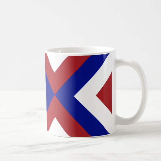 Red, White, and Blue Chevrons Coffee Mug (Right)