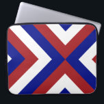 Red, White, and Blue Chevrons Laptop Sleeve<br><div class="desc">Alternating red,  white,  and blue chevrons (V shapes) converge in this original patriotic geometric pattern. 

 

 Digitally created image. 
 Copyright © 2012 Claire E. Skinner. All rights reserved.</div>