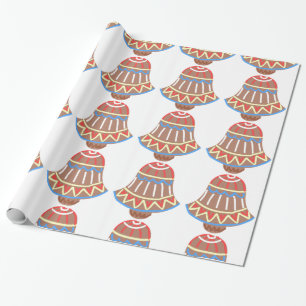 Red, White and Blue Christmas Holiday Cookie Wrapping Paper