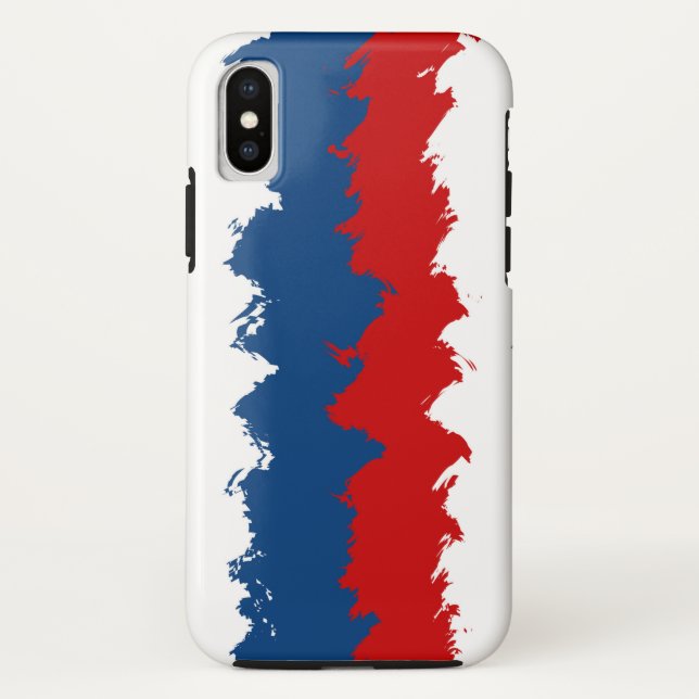 Red, White and Blue Cool Stripes Case-Mate iPhone Case (Back)
