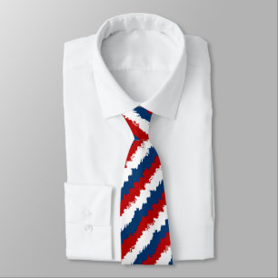 Red, White and Blue Cool Stripes Tie