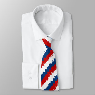 Red, White and Blue Cool Stripes Tie