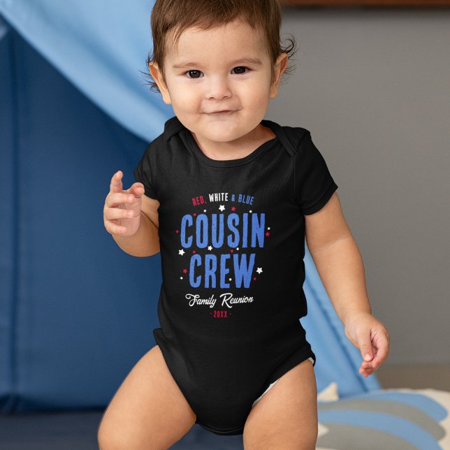 Red White and Blue Cousin Crew 4th of July Baby Bodysuit (Creator Uploaded)