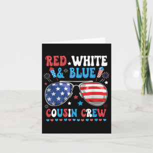 Red White And Blue Cousin Crew 4th Of July Card