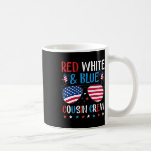 Red White And Blue Cousin Crew Vintage 4th Of July Coffee Mug