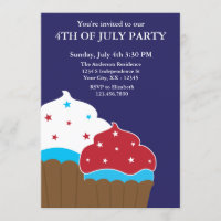 Red White and Blue Cupcakes 4th of July Party