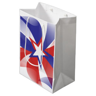 Red White and Blue Dazzle Me Patriotic Gift Bag