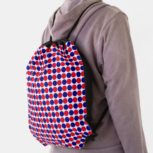 Red, White and Blue Drawstring Bag