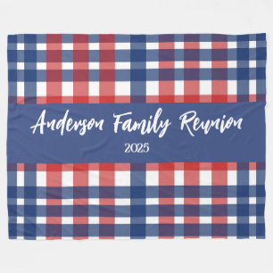Red, White and Blue Family Reunion Fleece Blanket