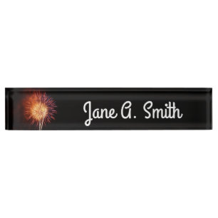 Red, White and Blue Fireworks I Nameplate