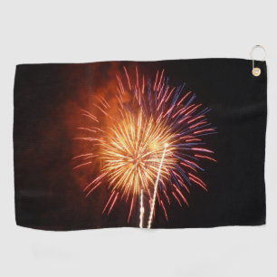 Red, White and Blue Fireworks I Patriotic Golf Towel