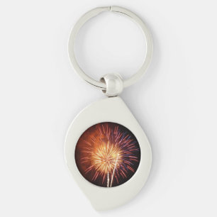 Red, White and Blue Fireworks I Patriotic Key Ring