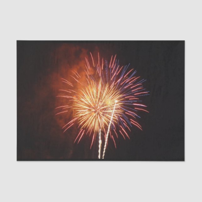 Red, White and Blue Fireworks I Patriotic Tissue Paper (Front)