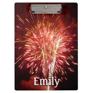 Red, White and Blue Fireworks II Patriotic Clipboard