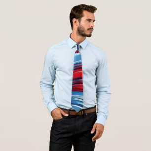 Red White and Blue Fireworks Tie