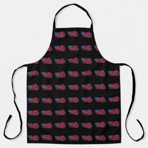 Red White And Blue Flag Design  Apron