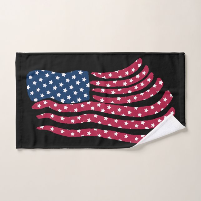 Red White And Blue Flag Design  Hand Towel (Hand Towel)