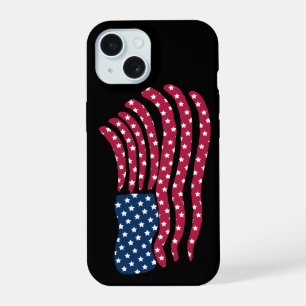 Red White And Blue Flag Design iPhone 15 Case