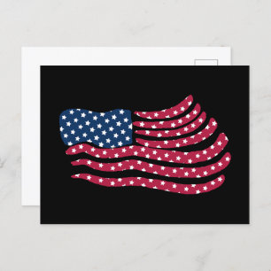 Red White And Blue Flag Design Postcard