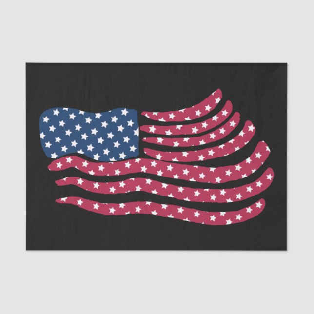 Red White And Blue Flag Design  Tissue Paper (Front)