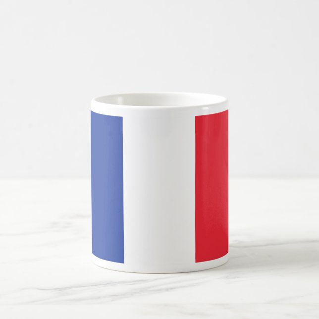 Red White and Blue Flag of France Coffee Mug (Center)